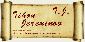 Tihon Jereminov vizit kartica